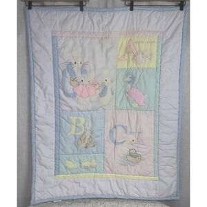 VTG Quiltex Beatrix Potter Peter Rabbit Baby Crib Bedding Nursery Set